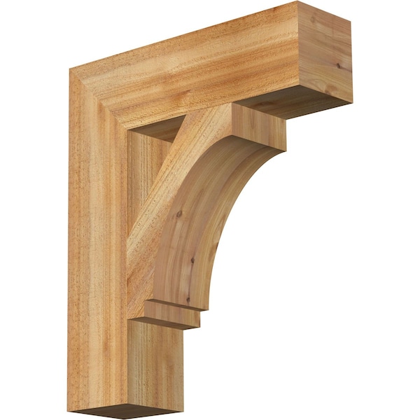 Ekena Millwork Imperial Block Rough Sawn Bracket, Western Red Cedar, 6"W x 22"D x 26"H BKT06X22X26IMP05RWR - main